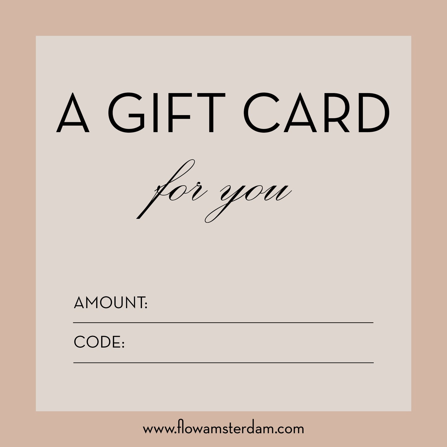 Flow Amsterdam Gift Card